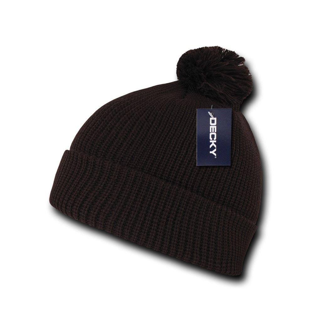 1 Dozen Knitted Pom Pom Beanies H631