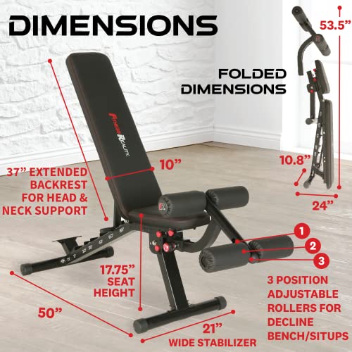 Adjustable Weight Bench for Incline Decline Strength Training W3918