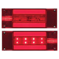 Red Low Profile Stud Mount LED Trailer Light Kit P555