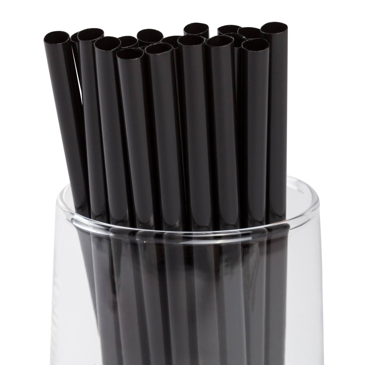 Black Unwrapped Straws, Case of 12,000 D9324