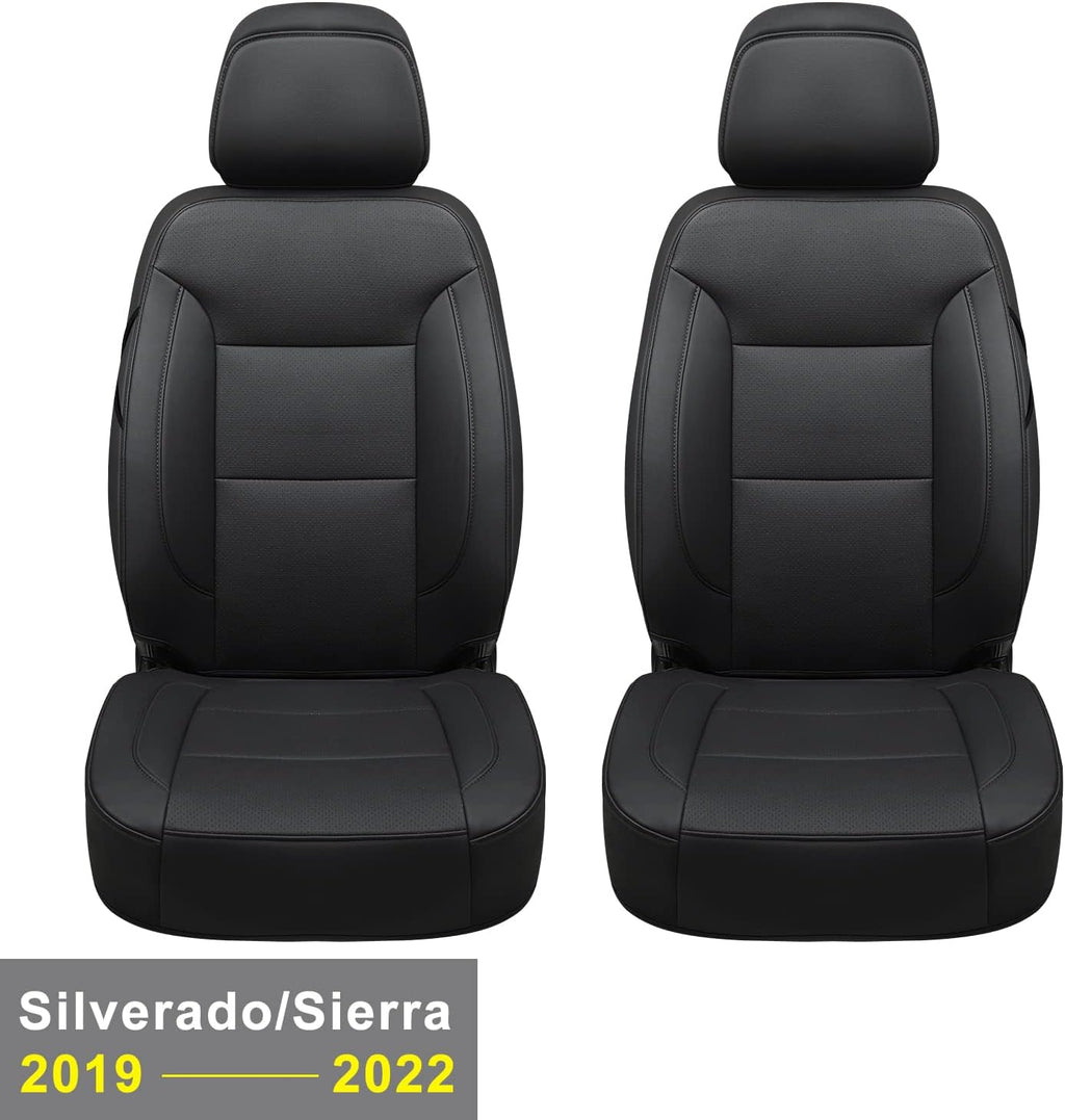 Custom Fit Seat Covers for Chevy Silverado Sierra 1500 Crew Cab (Black&Red) F324
