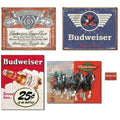 Vintage Tin Budweiser Signs L79500