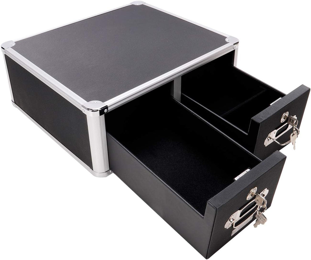 Black 4 x 6 Double Drawer Index Card Cabinet O53843