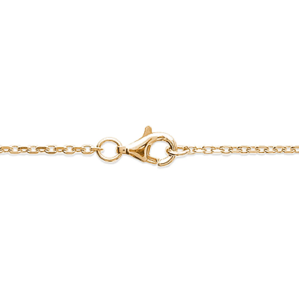 18K Gold Plated Double Necklace with Cubic Zirconia and Black Cross I99591