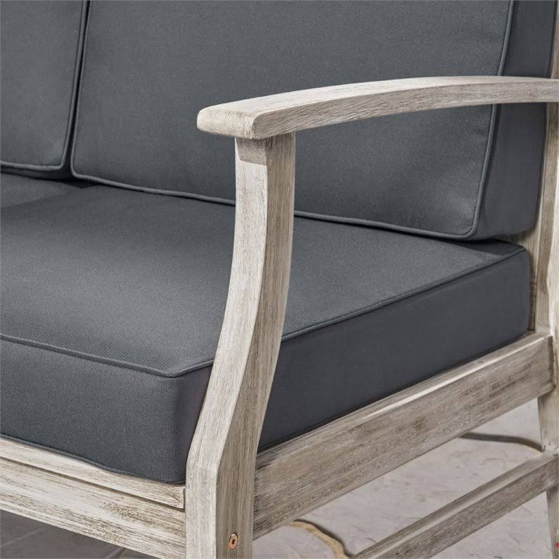 Gray Acacia Wood Club Chair (Set of 4) X354