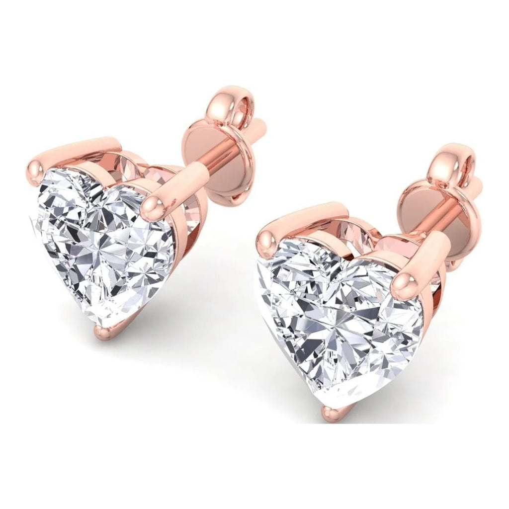 1 Carat Heart Shape Diamond Stud Earrings D62099