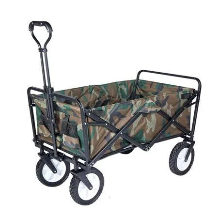 Heavy Duty Collapsible Folding Wagon Utility Outdoor Camping Garden Cart with Universal Wheels C799381