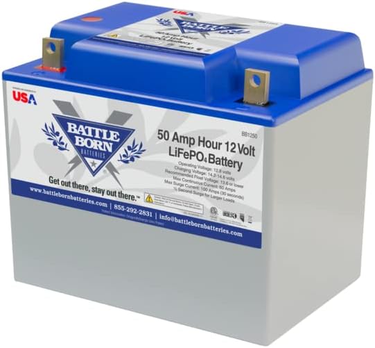 50 Ah 12V Group 24 LiFePO4 Deep Cycle Battery A1754