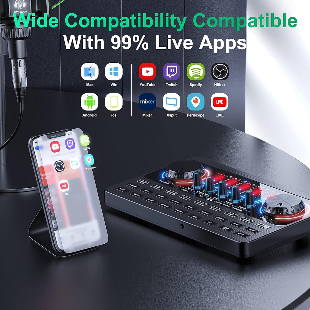 Podcast Equipment Bundle with 3.5mm Microphone Mixer K340