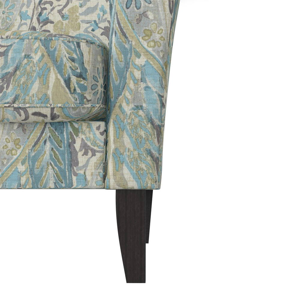 Transitional Flared Arm Armchair Multi Mango Paisley S277