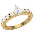 Pear Cut Solitaire Diamond Ring 14K Gold 1.10 Carat R8460