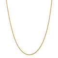 14kt Yellow Gold 2mm Diamond Cut Rope Chain with Lobster Clasp, 30 inch R314399
