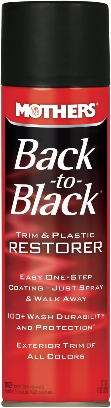 Back-to-Black Trim & Plastic Restorer Aerosol, 10 oz., Pack of 6 T33126