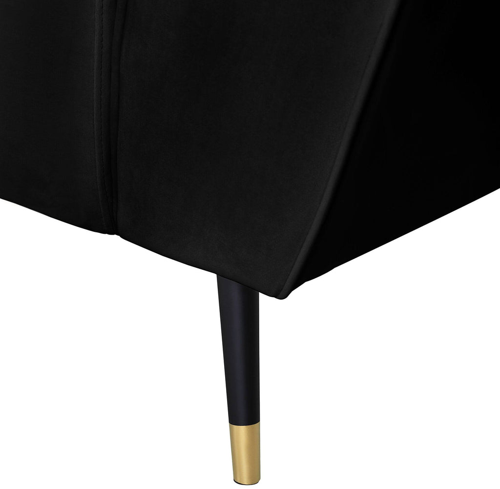 Black Velvet Chair V5838