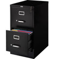 22 2-Drawer Letter Size Black Vertical File Cabinet G8789