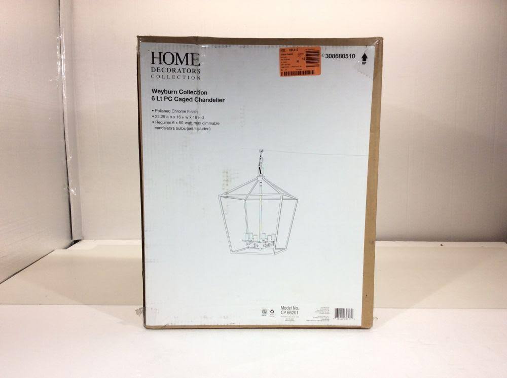 Polished Chrome Caged Chandelier L443009