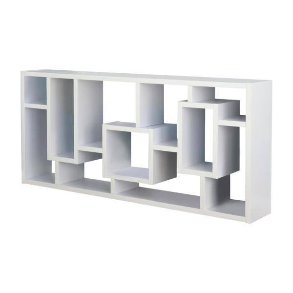 White Asymmetric Display Case I480