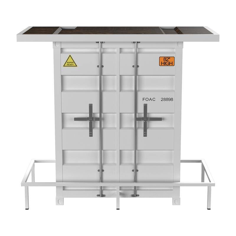 White Metal Bar Table O694838