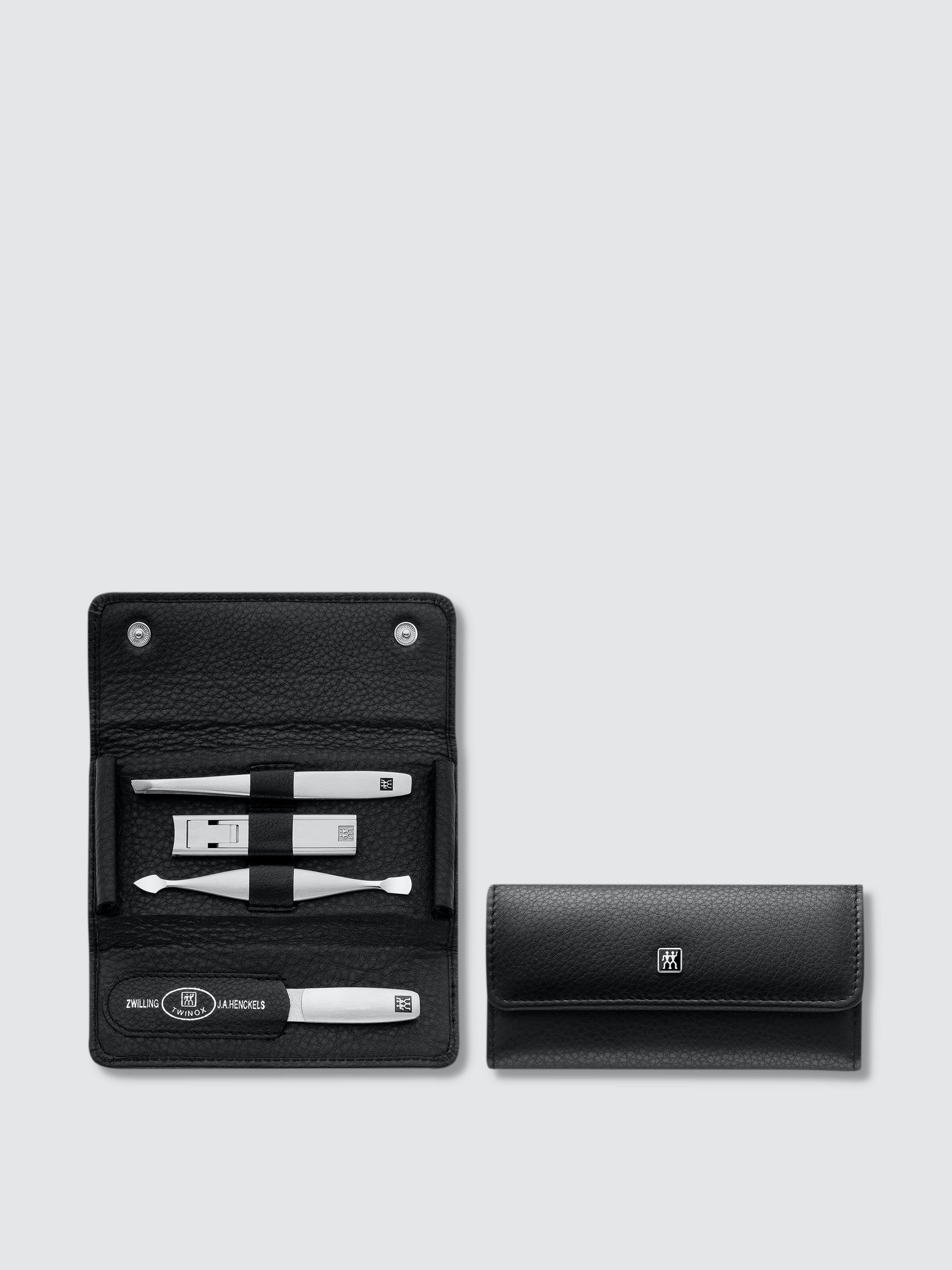 5-Pc Travel Set with Snap Fastener Case - Black Q900045