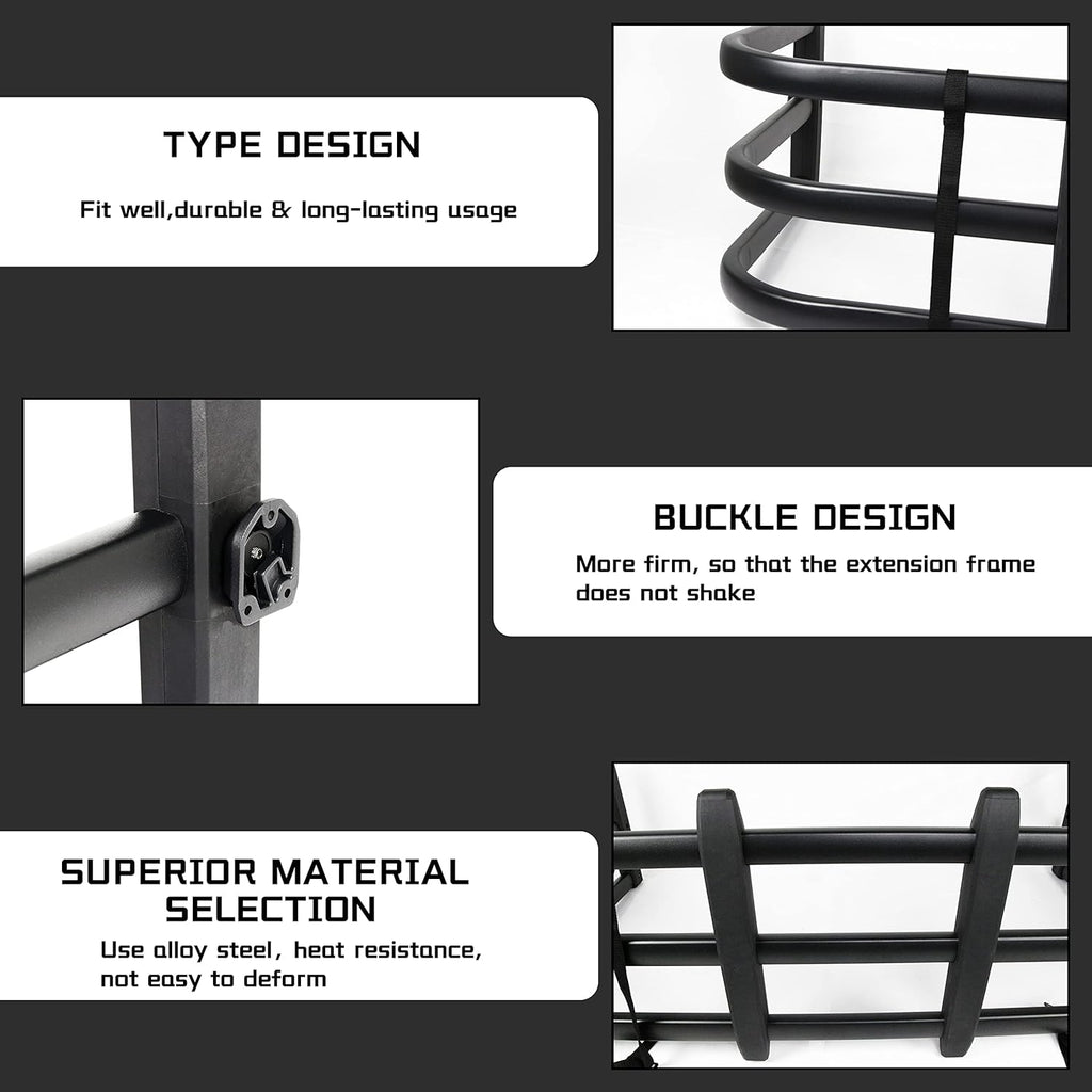 Truck Bed Extender Retractable Tailgate Extension 53.5''-66.9'' Steel X599