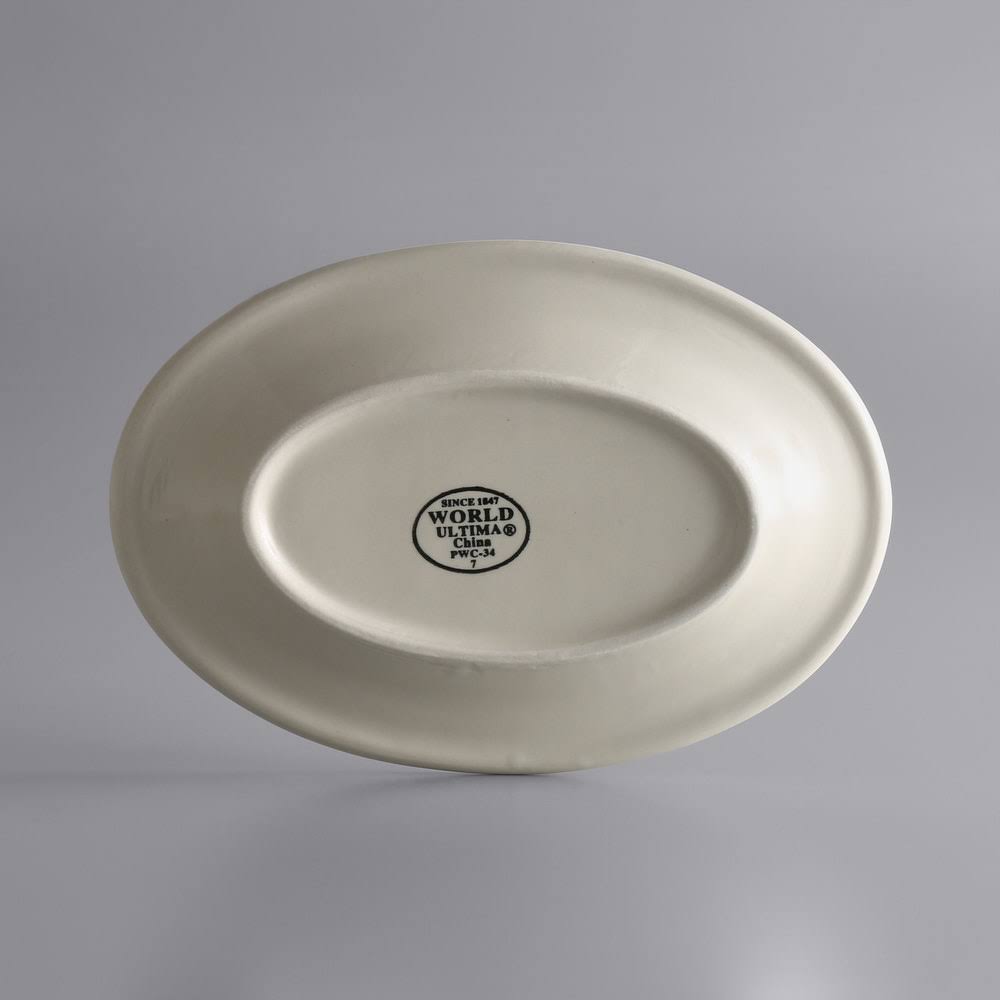 White 9x22 Oval Platter U18528