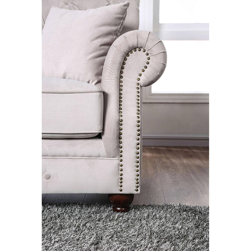 Beige Loveseat O7892