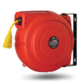 Retractable Extension Cord Reel 12AWG x 65' Heavy Duty Commercial Cable Triple Tap Connector Power 15A 125VAC 1875W K6034