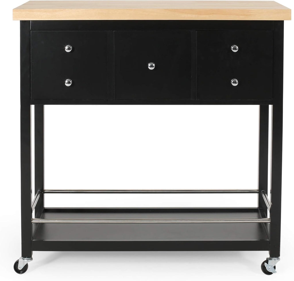 Natural White Kitchen Cart Z656755