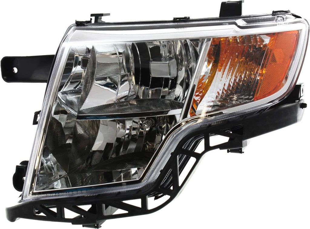 Headlight Assembly Compatible with 2007-2010 Ford Edge Halogen Chrome Driver Side N6208