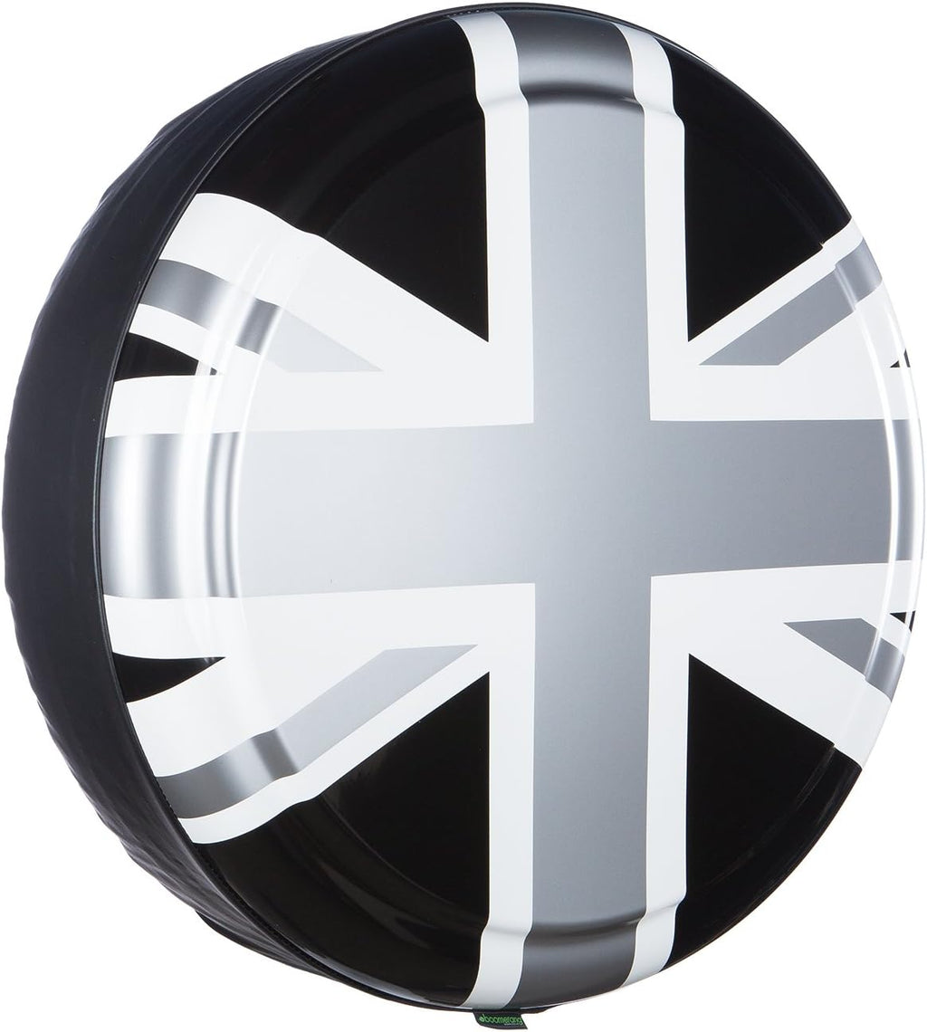 Pewter Union Jack Rigid Tire Cover T505597