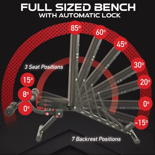 Adjustable Weight Bench for Incline Decline Strength Training W3918