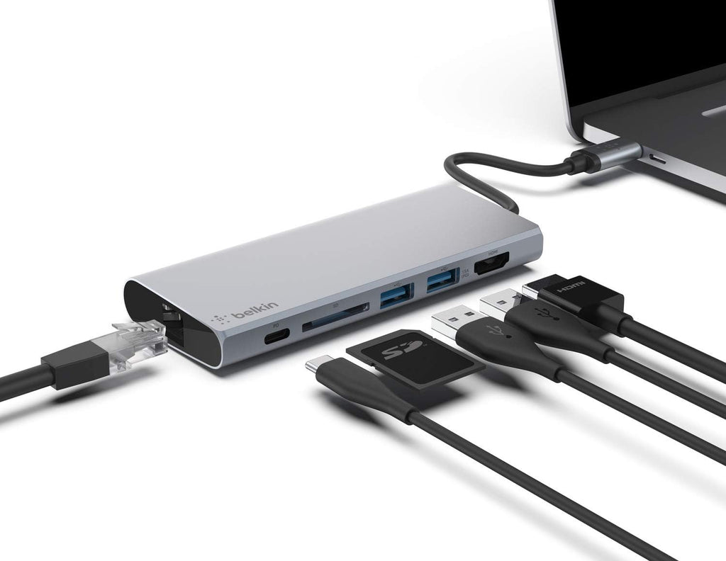 USB-C Hub with Tethered USB-C Cable A5003