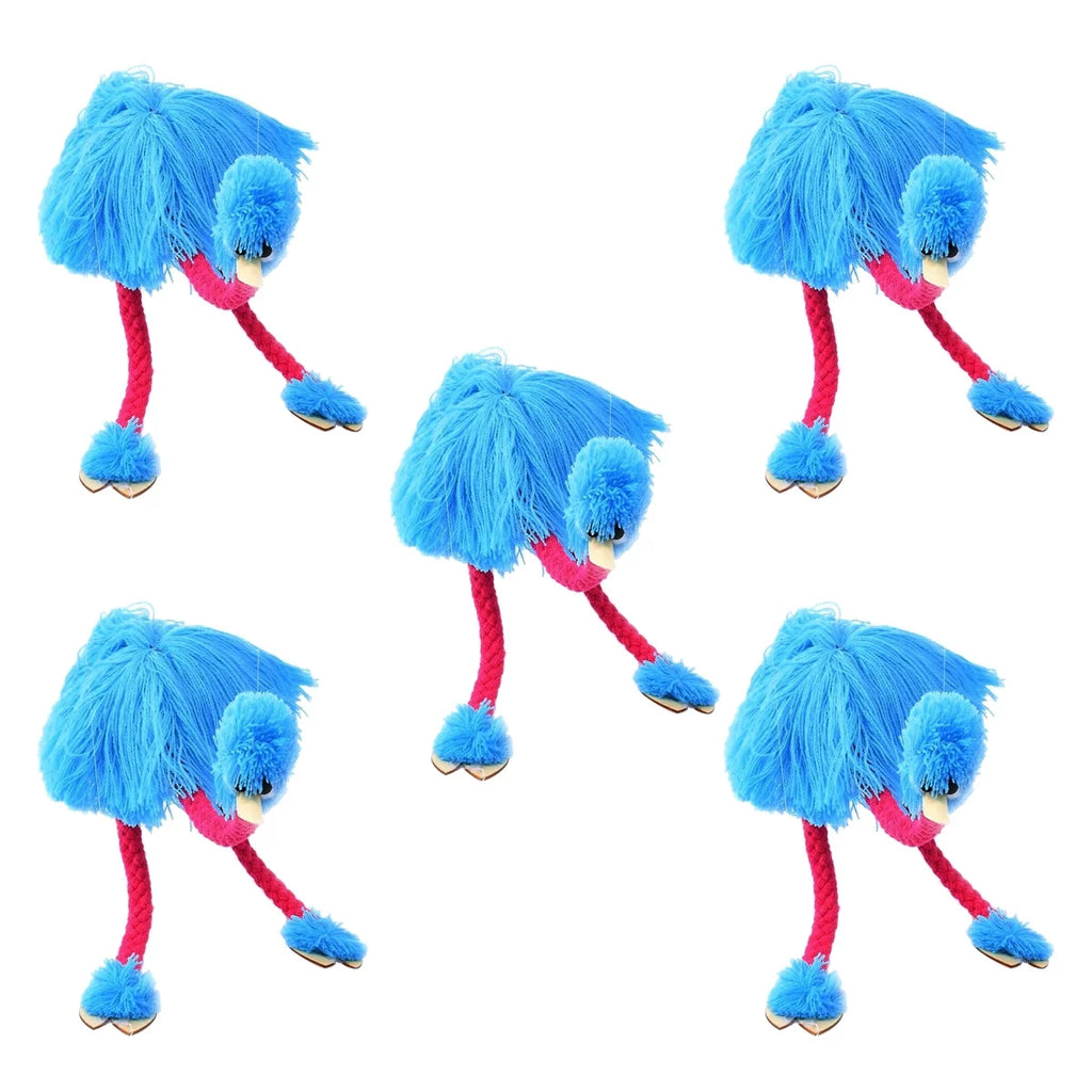 Sky-blue Plush Ostrich Marionette Toy A3162