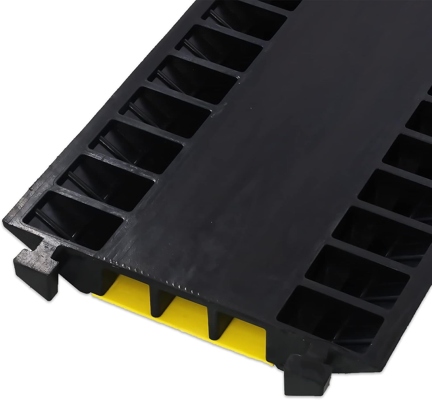 Cable Protector 3 Channel PVC Rubber 44000lbs Capacity Pack of 2 G342