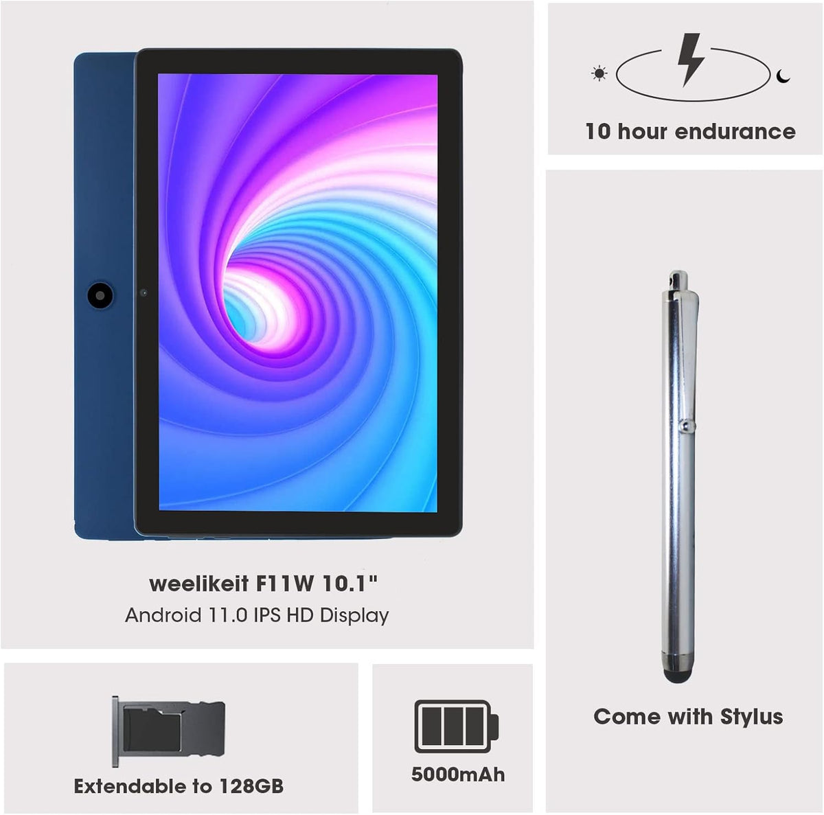 10 Inch Android 11 Tablet PC with 3GB RAM 32GB ROM K201489