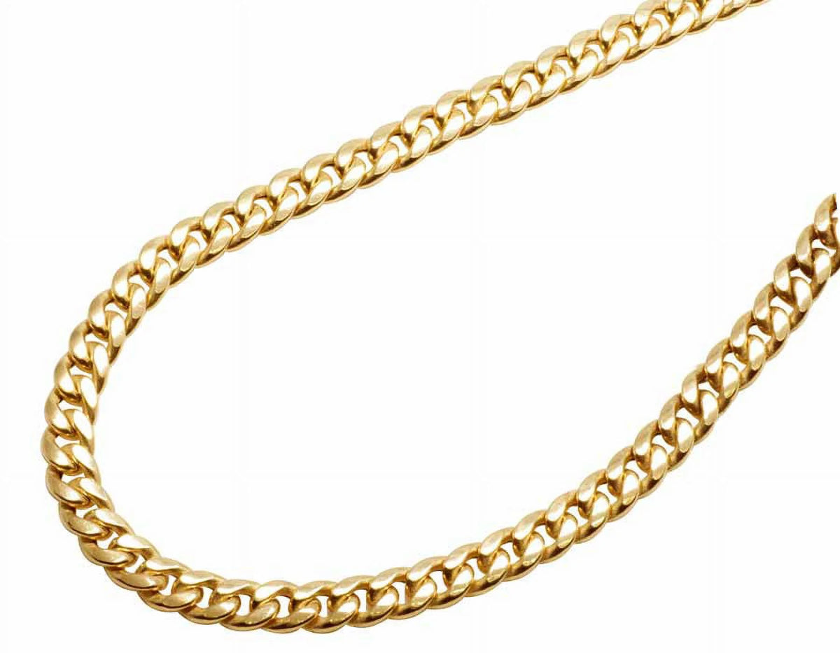 10K Yellow Gold Miami Cuban Link Chain J344743