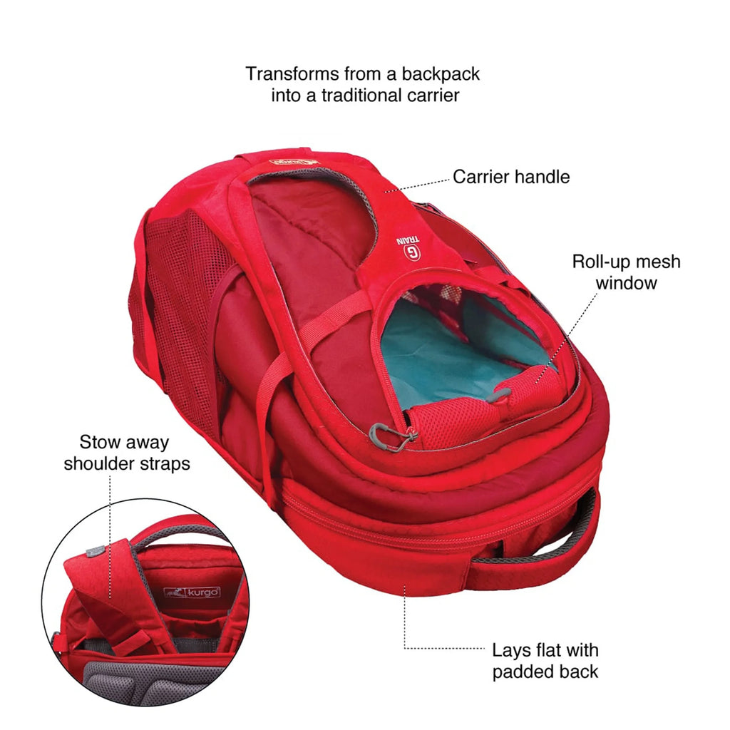 Dog Carrier Backpack with Chest Straps & Hip Belt, Reflective, Waterproof Bottom V33367