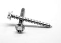 14-10 x 2 1/4 Sheet Metal Screw Hex Washer Head Type A Low Carbon Steel Zinc Plated X7885