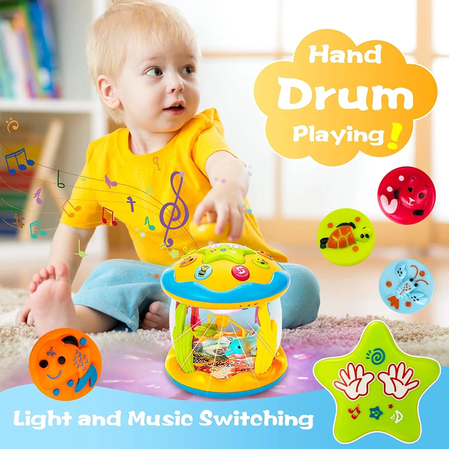 Musical Ocean Rotating Light Up Baby Toys W789627