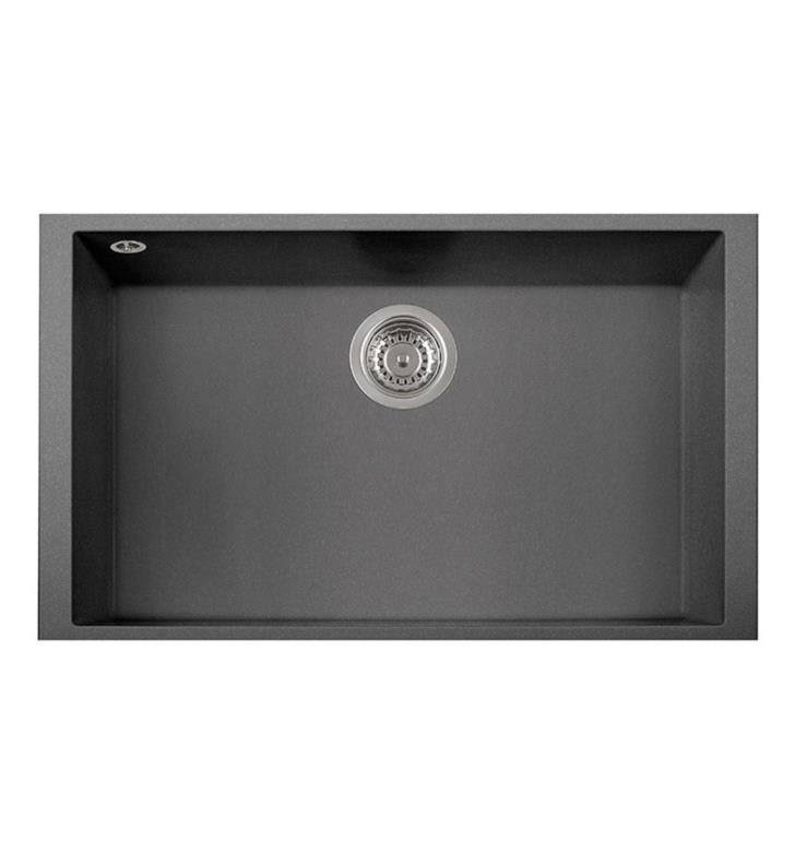 Undermount Granite Kitchen Sink, Milk White B62183