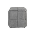 Gray Fabric Square Cube Ottoman Q6235