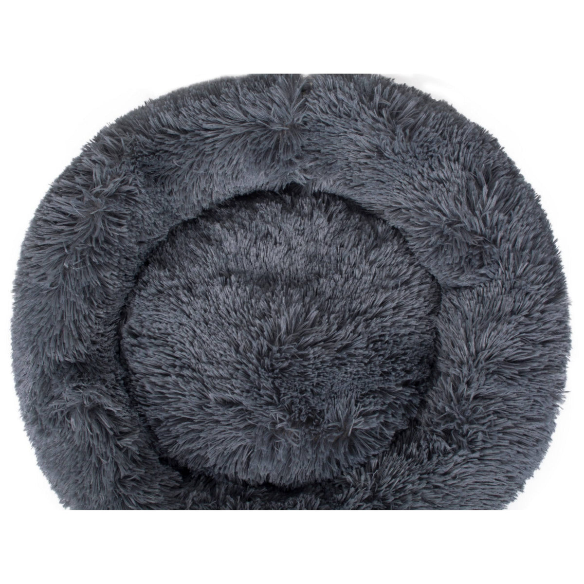 White Medium Round Fauxfur Pet Bed V69791
