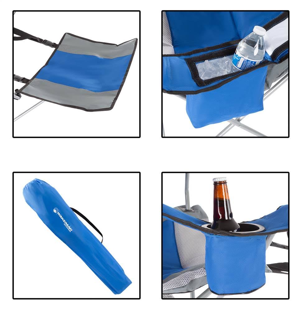 Blue Camp Chair with Footrest N260983