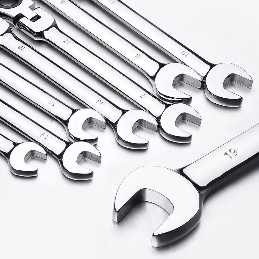12pc Ratchet Spanner 8-19mm Metric Wrench Set N58760