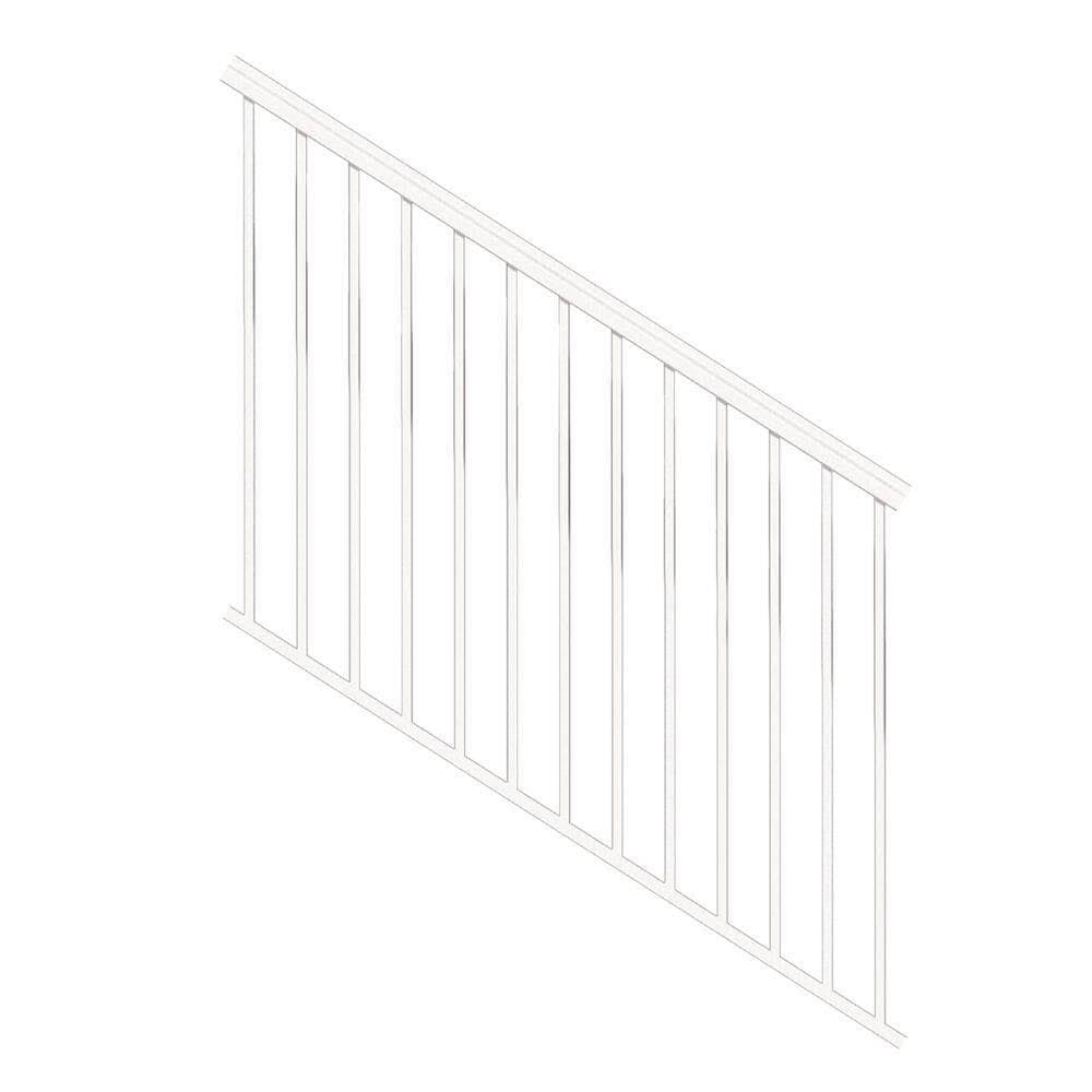 White Aluminum Deck Stair Rail Kit H428