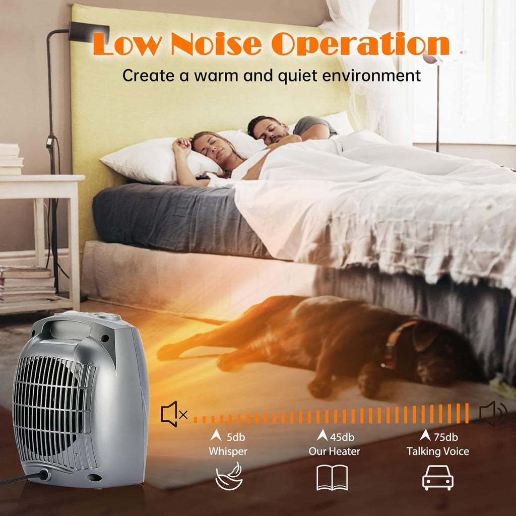 750W/1500W Portable Ceramic Heater with Adjustable Thermostat M30533
