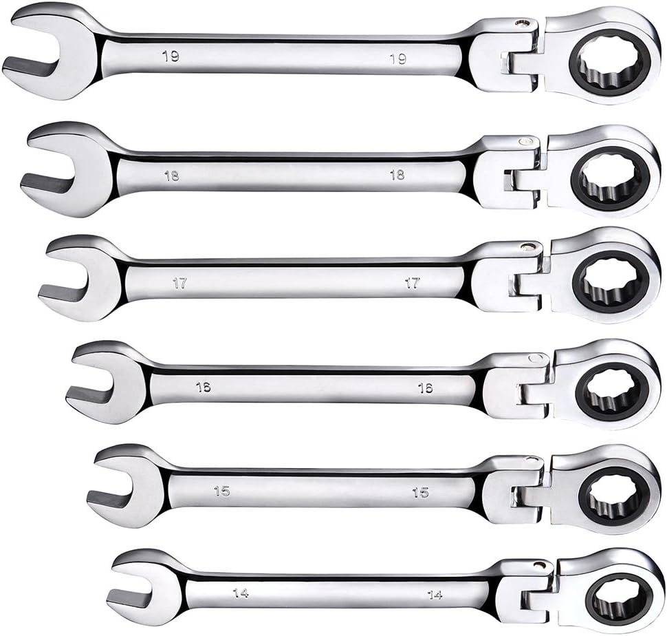 12pc Ratchet Spanner 8-19mm Metric Wrench Set N58760