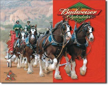 Vintage Tin Budweiser Signs L79500