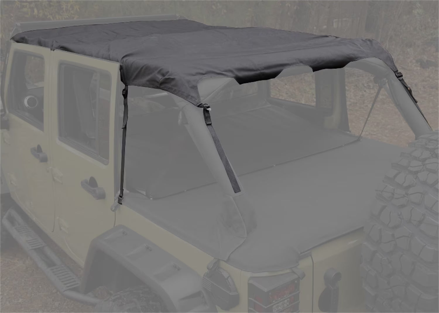 Black Diamond Jeep Wrangler JK 4 Door Pocket Island Topper C917