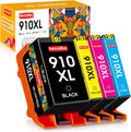 4 Pack BK/Y/M/C Ink Cartridges for HP 910XL Printer T573588